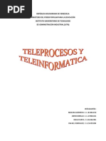 Teleproceso y Teleinformatica