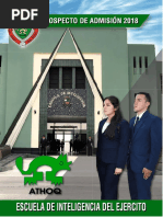 Prospecto de Admisión 2018 Escuela de Inteligencia Del Ejercito PDF