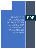 Proyecto de Instalaciones Sanitarias de Un Mall Memoria Descriptiva de Instalaciones Sanitarias