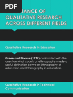 Importance of Qualitative Research Across Different Fields