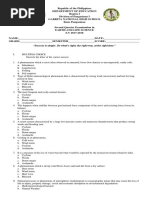 Earth and Life Science Grade 11 Second Quarter Examination