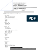 SOAL UAS Matematika KELAS 2 SMTR 1