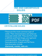 Crystalline and Amorphous Solids