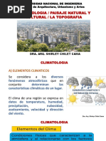 Climatolgía, Paisaje Natural y Cultural, La Topografía