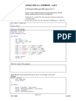 CSNB244 - Lab 6 - Dynamic Memory Allocation in C++