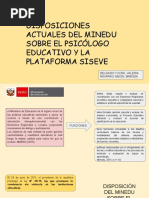 Disposiciones Actuales Del MINEDU Sobre El Psicologo Educativo y La Plataforma SISEVE-1