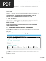 Mensaje de Bienvenida en Terminal de Linux