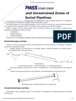 Restrained and Unrestrained Zones of Buried Pipelines