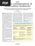 Oxygen Contamination of Hydrocarbon Feedstocks