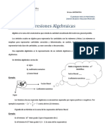 Expresiones Algebraicas-Guia de Ejercicios