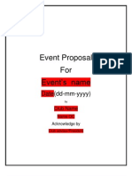 Event Proposal Format