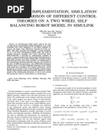 Modeling, Implementation, Simulation and Comparison of Different Control Theories On A Two Wheel Self Balancing Robot Model in Simulink