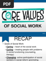 Core Values of Social Work