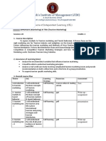 Course Plan of Tourism Marketing