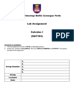 Lab Assignment MAT183 (Question)