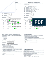 Resolución de Sistemas de Primer Grado