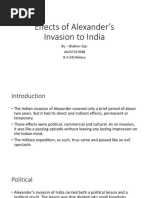 Effects of Alexander's Invasion of India