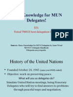 Basic Knowledge For MUN Delegates!