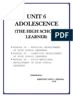 Unit 6 Adolescence