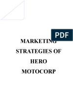 SIP Report On Marketing On Hero