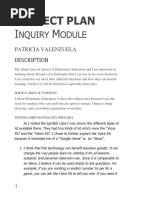 Inquiry Module Project Plan Template 1