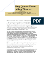 Disturbing Quotes From Leading Zionists