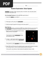 Solarsystem Worksheet For Gizmo Assignment