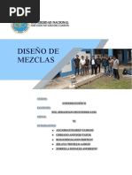 Informe de Diseño de Mezcla de Concreto