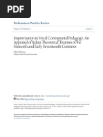 Improvisation in Vocal Contrapuntal Pedagogy