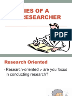 Qualities of A Good Researcher