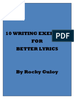 10 Writing Exercises For Better Lyrics PDF