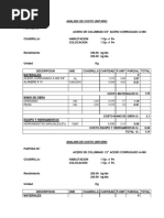 Analisis de Costo Unitario de Columnas y Columnetas