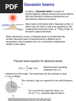 Gaussian Beams 2019