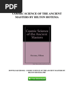 Cosmic Science of The Ancient Masters by Hilton Hotema