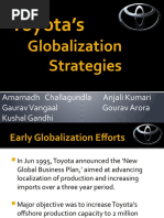 Toyota's: Globalization Strategies