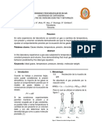 Densidad y Peso Molecular de Un Gas