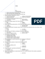 Bio 26-27-28 - Invertebrates Practice Test