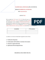 Acta para Aumento de Capital Autorizado