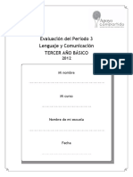 Evaluación Del Período 3 Lenguaje y Comunicación TERCER ... - PAC