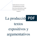 La Producción de Textos Expositivos y Argumentativos