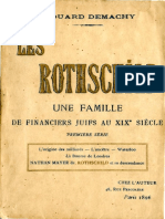 Les Rothschild Une Famille de Financiers Juifs Au XIXe Siecle Par Edouard Demachy 1 PDF