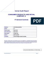 CONSUMER PRODUCTS AND RETAIL COMPANY A - ITGC Internal Audit Report