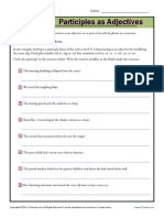 Verbals Participles As Adjectives