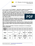 6.1 Calculation Sheet Shapes of Molecules