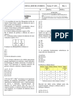 2019 - 9º Ano A e B - Fila A 1º Bim (Prova)