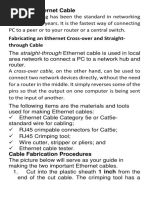 Creating Ethernet Cable