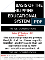 Legal Basis of The Philippine Educational System