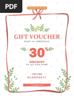 Printable Discount Gift Voucher