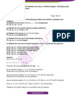 NCERT Solutions For Class 12 Maths Chapter 1 Relation and Function PDF