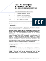 Informe A Equipo de Diligencia Sunedu